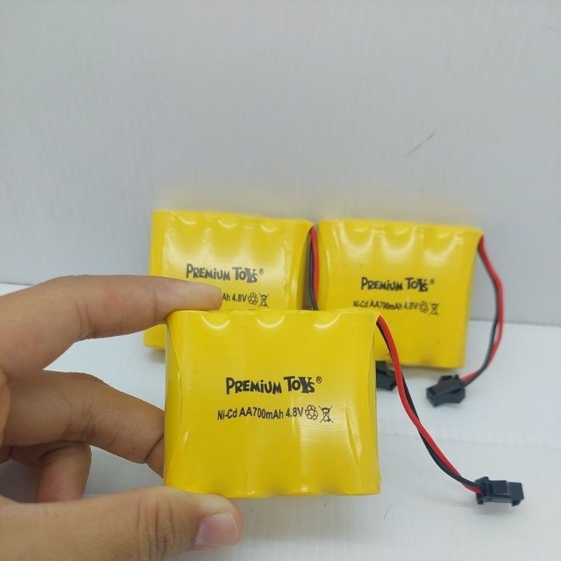 BATERAI CAS MOBIL RC isi 4 3.6V Baterai Mobil RC BATERAI CAS aja (warna kuning)