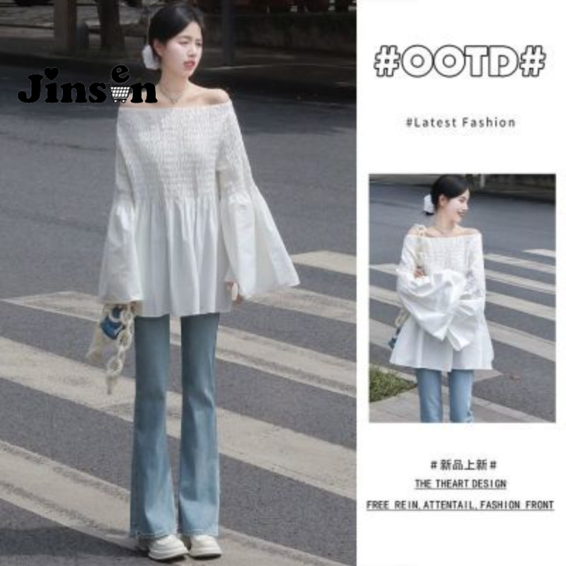 [JinSen] Gaya Teh Manis Untuk Orang Kecil, Kemeja Temperamen Dewasa, Gaya Garam, Set Dua Potong Yang