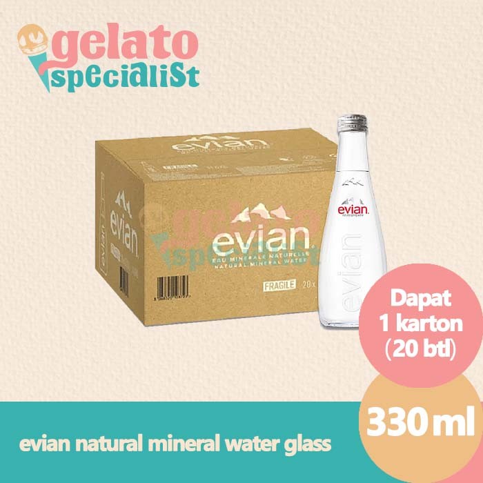 

Evian Natural Mineral Water Glass 330ml (20pcs)