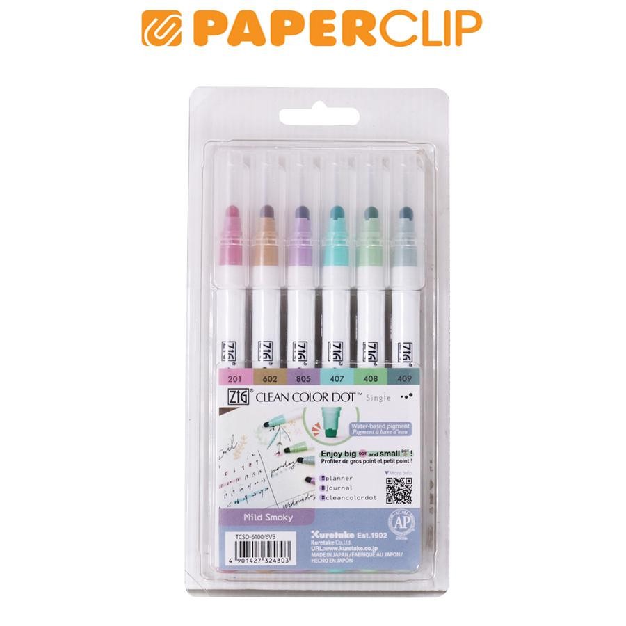 

SPIDOL ZIG KURETAKE CLEAN COLOR DOT SINGLE TCSD-6100/6VB SET 6 MILD SMOKY