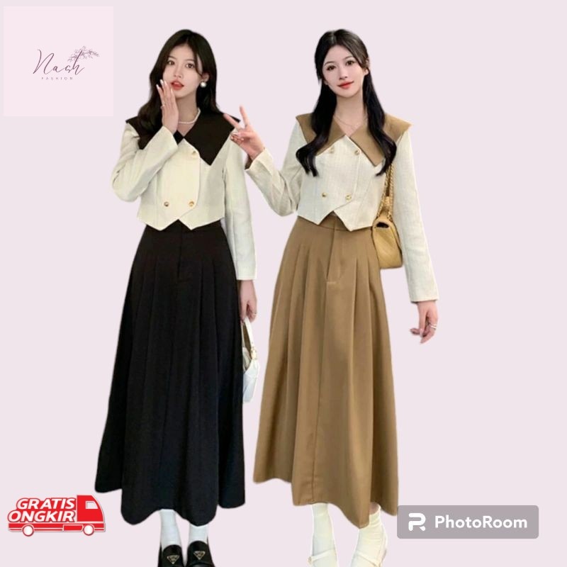 Baju Korea / One Set Korean Style Setelan Wanita Terbaru