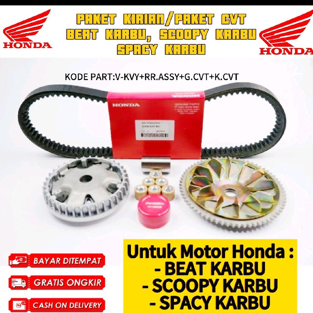 Vanbelt+Rumah Roller Beat Karbu Scoopy Karbu Spacy Karbu -  Vanbelt beat karbu - paket kirian beat k