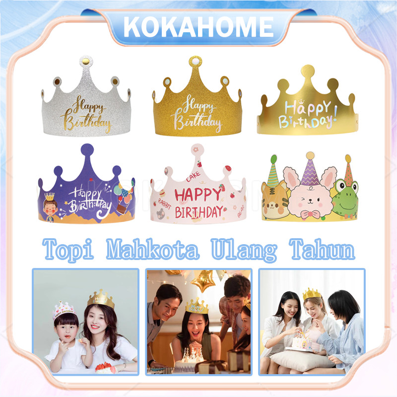 mahkota ulang tahun topi/topi mahkota ulang tahun/topi lingkar mahkota kertas ultah