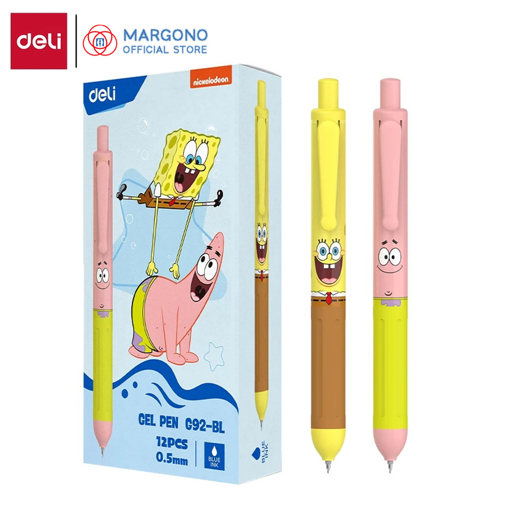 

Deli Pulpen Gel / Gel Pen ST Tip Spongebob Special Edition EG92-BL Tinta Biru - 1 Pcs