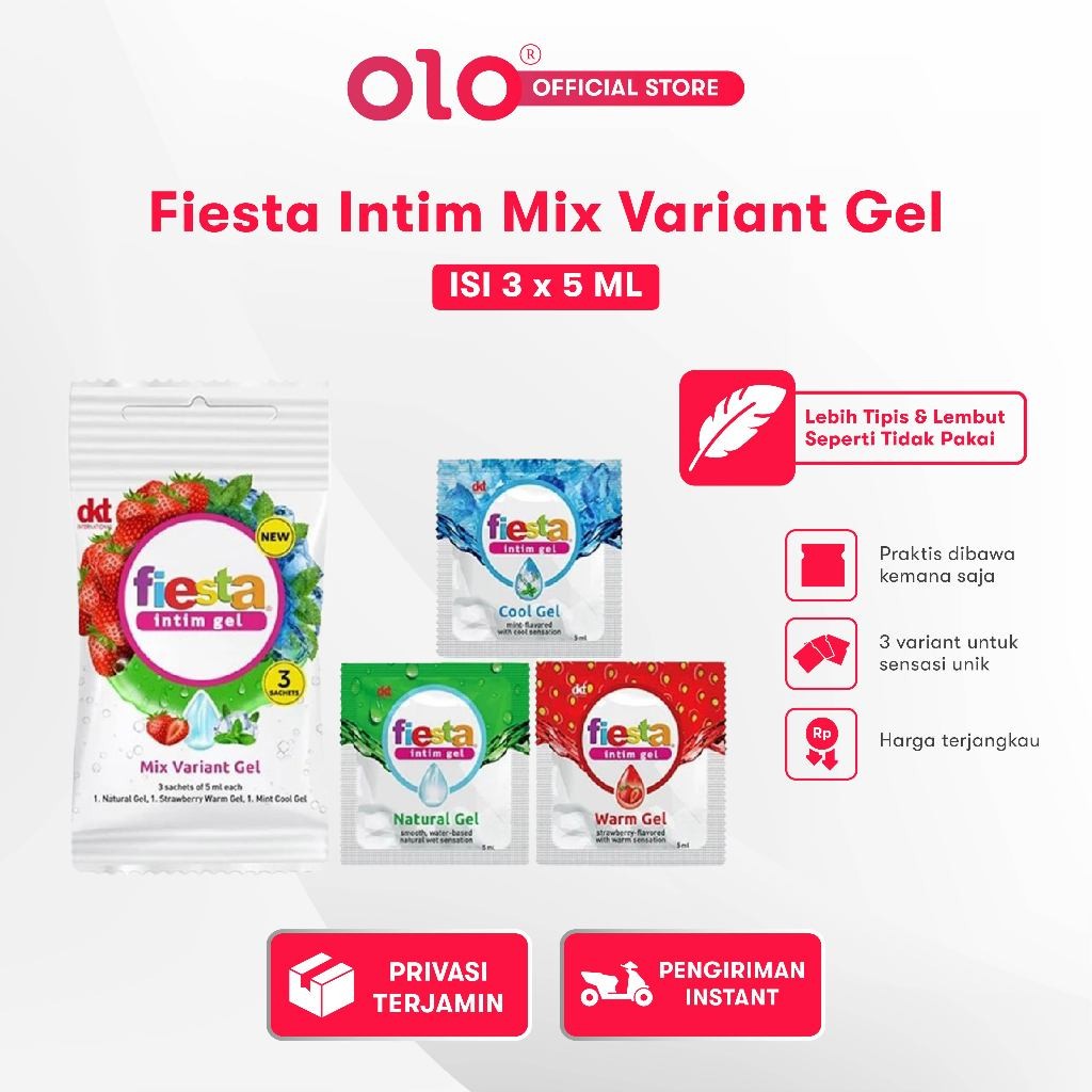 

Pelumas Lubricant Fiesta Intim Mix Variant Gel 5ML I 1 Box isi 3 Pcs
