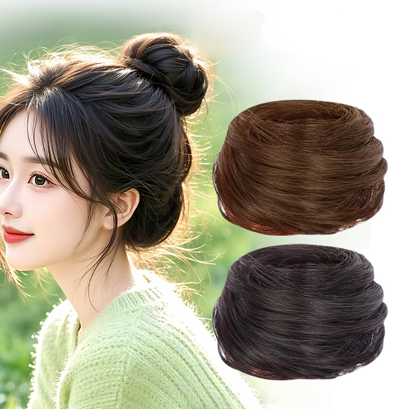 Wig Cepol / Cepolan rambut palsu Karet Scrunchie / Korean Fun Bun / Hair Bun / Cepol Sanggul Instan 