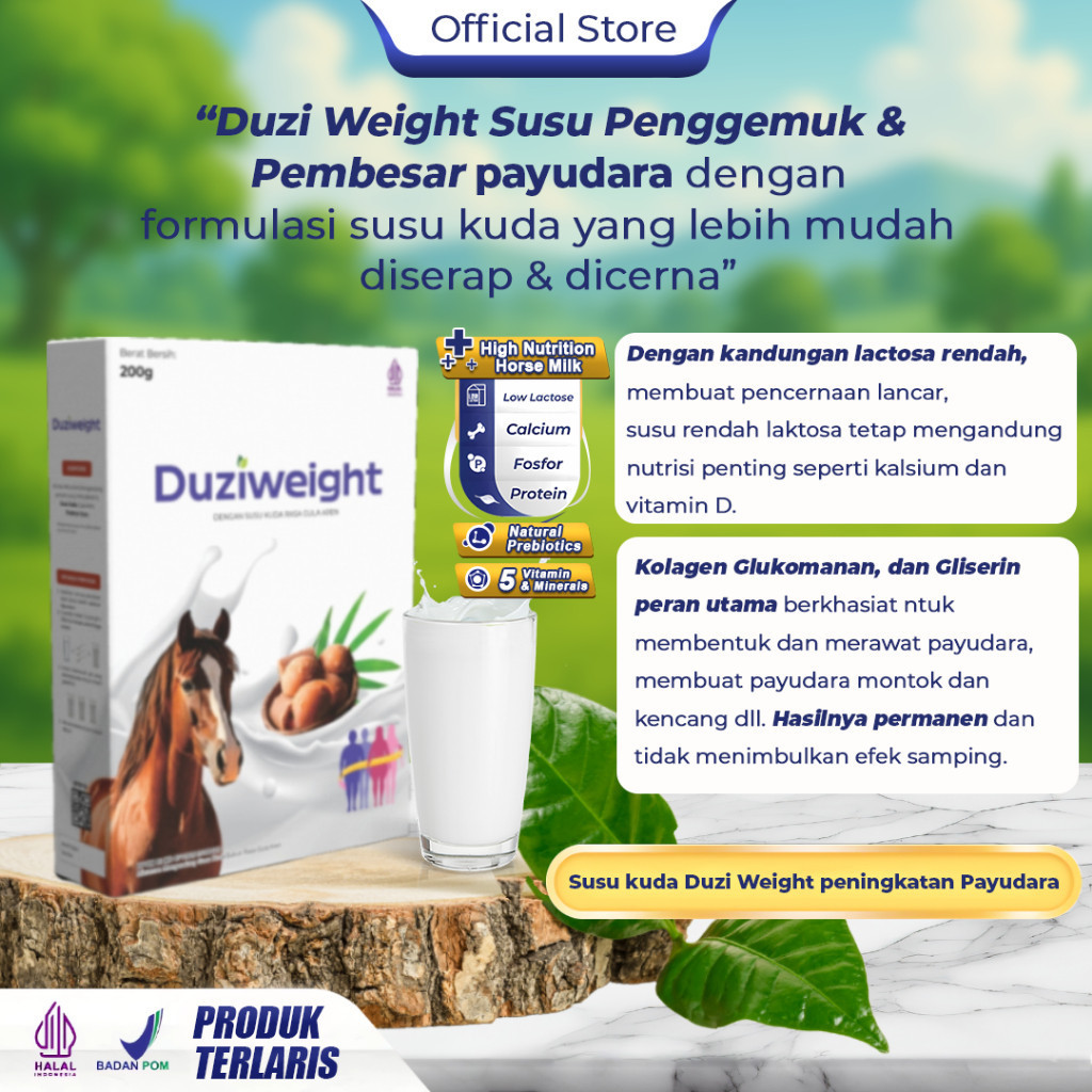 

Duzi Weight - Susu Kuda Penambah Berat Badan 200gr Pembentuk Otot