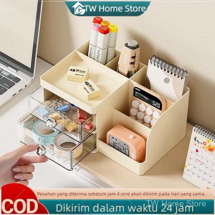 Rak Kosmetik Mini 2 Susun / Rak Make Up Susun Plastik 2 Laci / Rak Serbaguna 2 Susun Mini