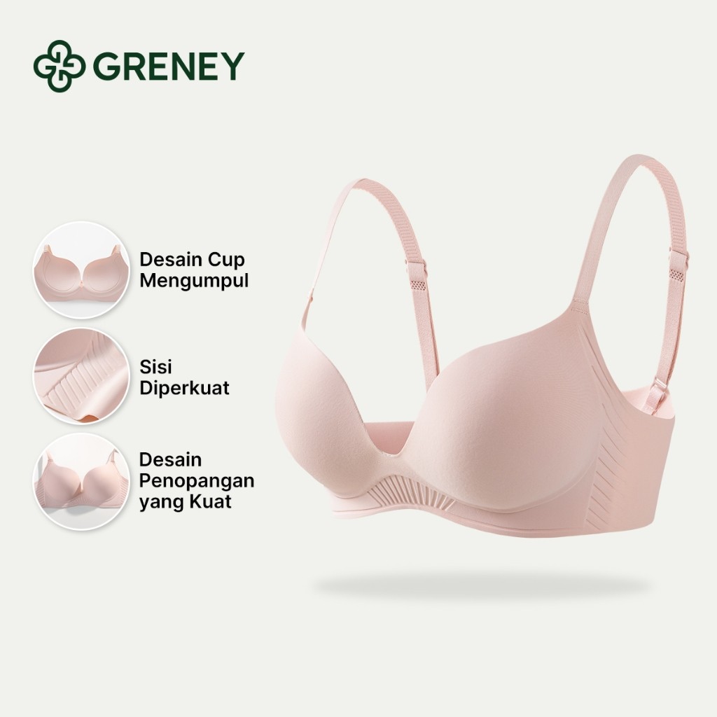 BEAGE_SHOP GRENEY-Bra seamless anti kendur menopang PD tanpa kawat tanpa tali mengumpulkan One Piece