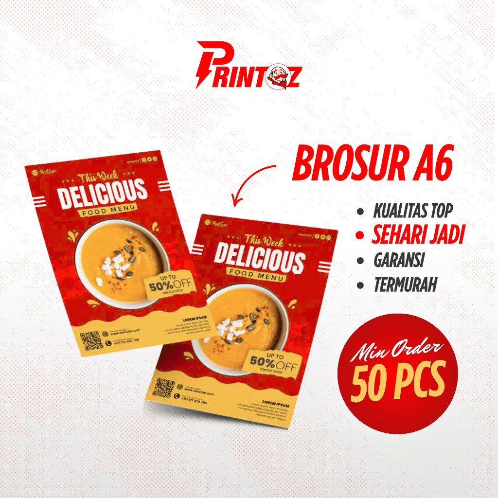 

Cetak Brosur Ukuran A6 Custom Brosur Art Paper Print Flyer A6 Brosur Custom