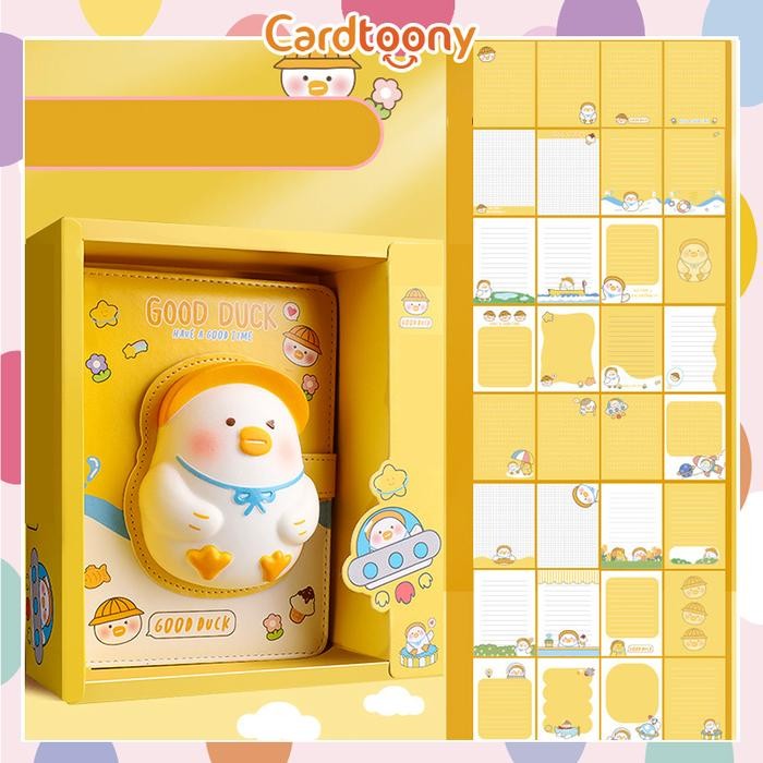 

READY Buku Squishy Anti Stress Cute Notebook Agenda Buku Catatan Bebek Kelinci Diary - Bebek Kuning SIAP KIRIM