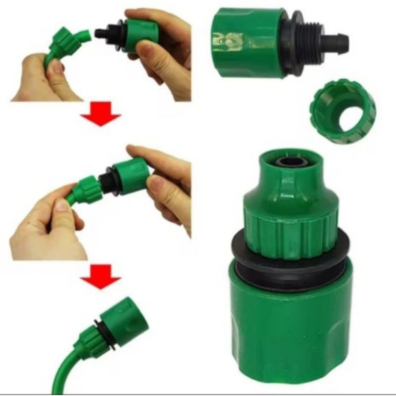 JRAQ1 Konektor sambungan selang Jet Cleaner Mesin Cuci Ac Pompa DC 3/8" 5/16" inch 4x7 mm Quick Conn