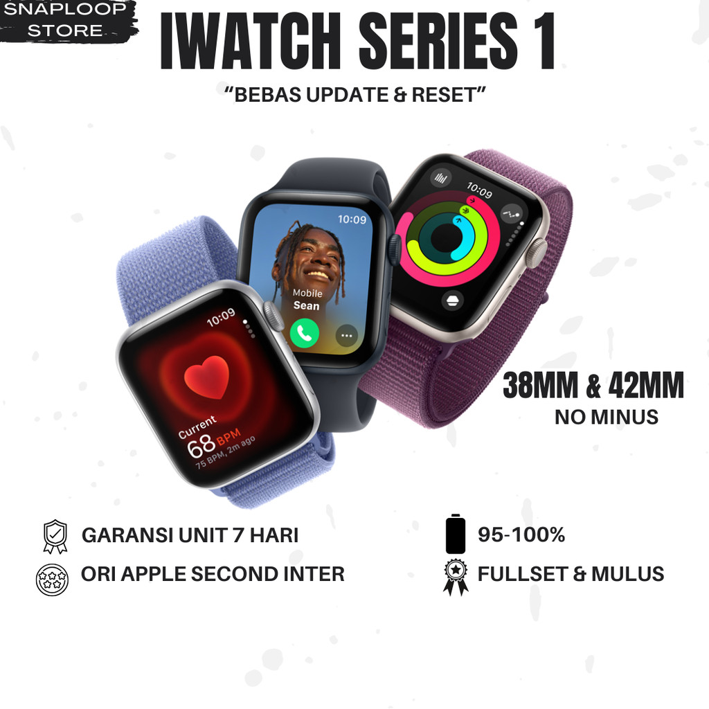 apple watch series 1 second 42mm & 38mm mulus s7000 s1 fullset iwatch inter original 100% bergaransi