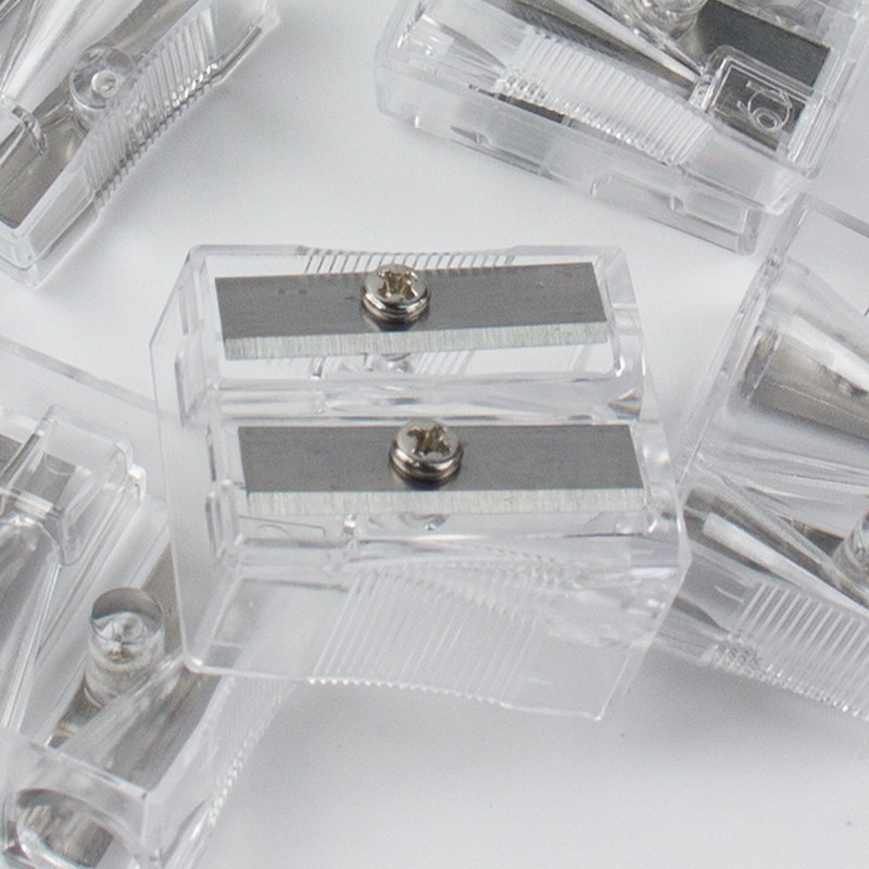 

Plastic Pencil Sharpener With 2 Holes Manual Twin Sharpening Double Holes Rectangular Pencil Sharpener Craft Storage Drawers