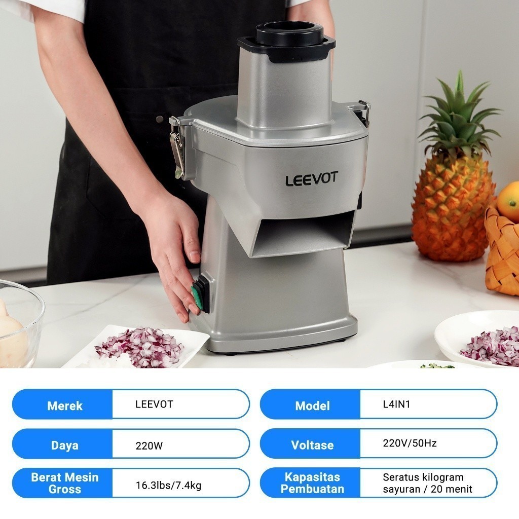 Mesin Potong Sayuran Multifungsi Listrik Alat Pemotong Kentang Food Processor Alat Pemotong Kentang