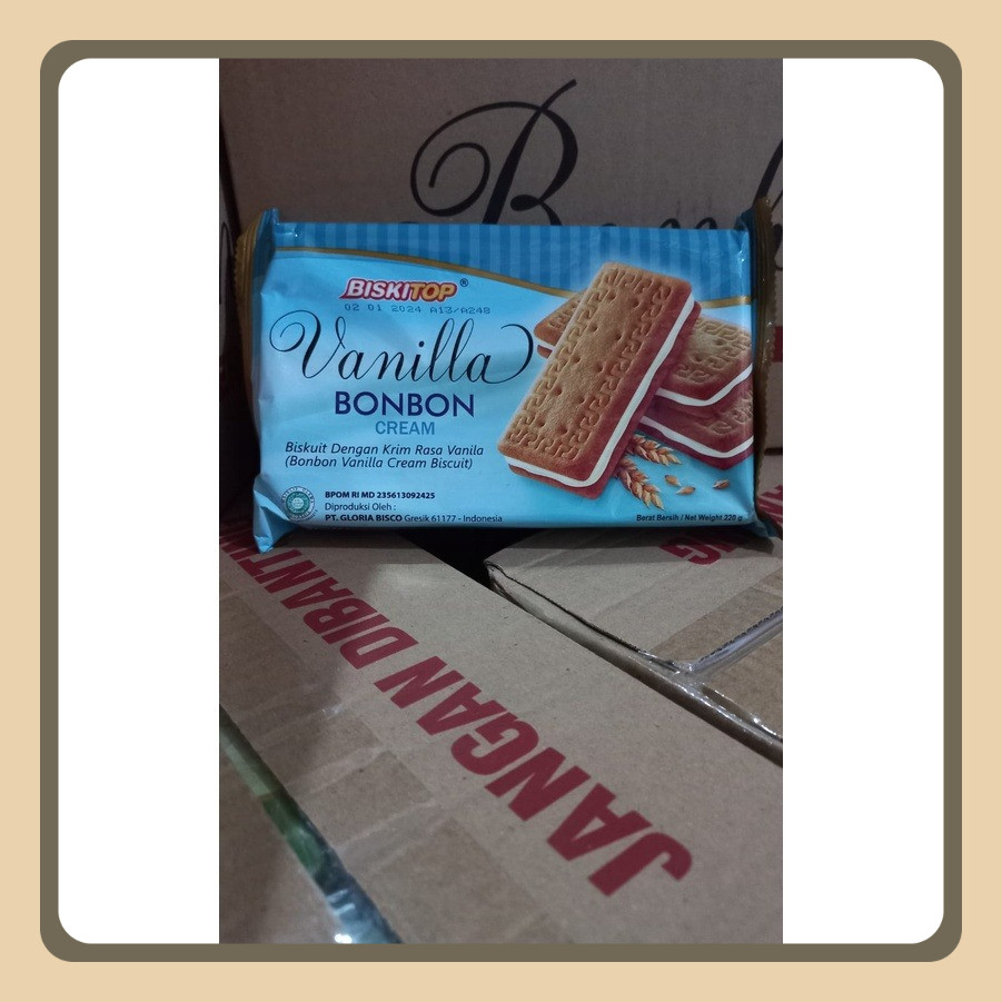 

Biskitop Bonbon Vanilla 200g 1 Dus Isi 21 Pcs
