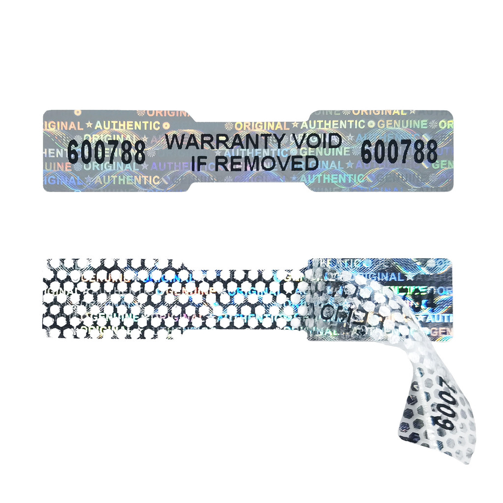 

Hologram Stickers Laser High Security Tamper Poof Seal Original Warranty Void Holographic Labels With Numbers Bone Shape 5x1cm