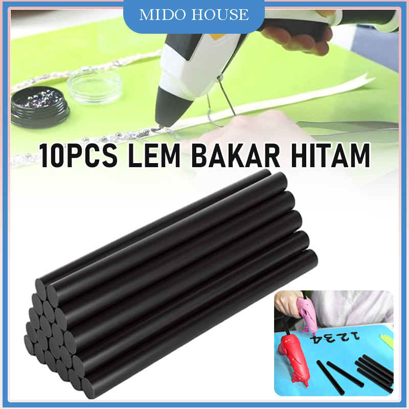 10Pcs Lem Bakar Hitam/Lem Jerman Hitam Bakar Ajaib/ Refill Lem Tembak Kecil Hitam