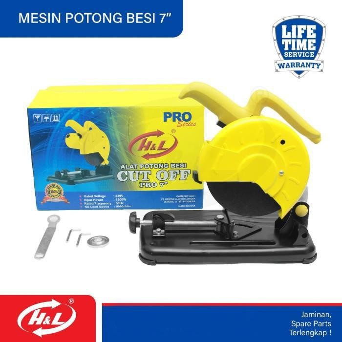 HL Pro Cut Off 7 Inch Alat Potong Besi Batu  Cut Off 7 1200W JST