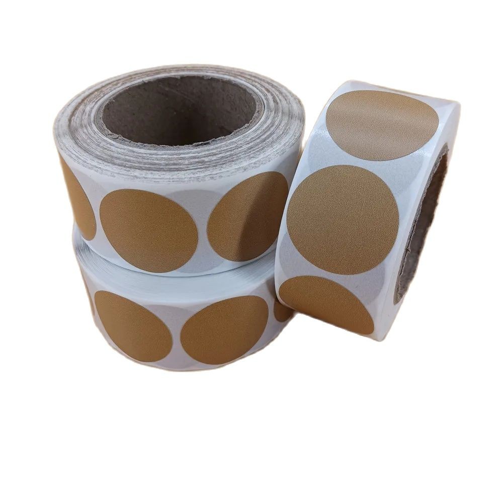 

5cm 600stickers per roll, brown color round label stickers for thermal printer,coffee color round circle thermal sticker roll