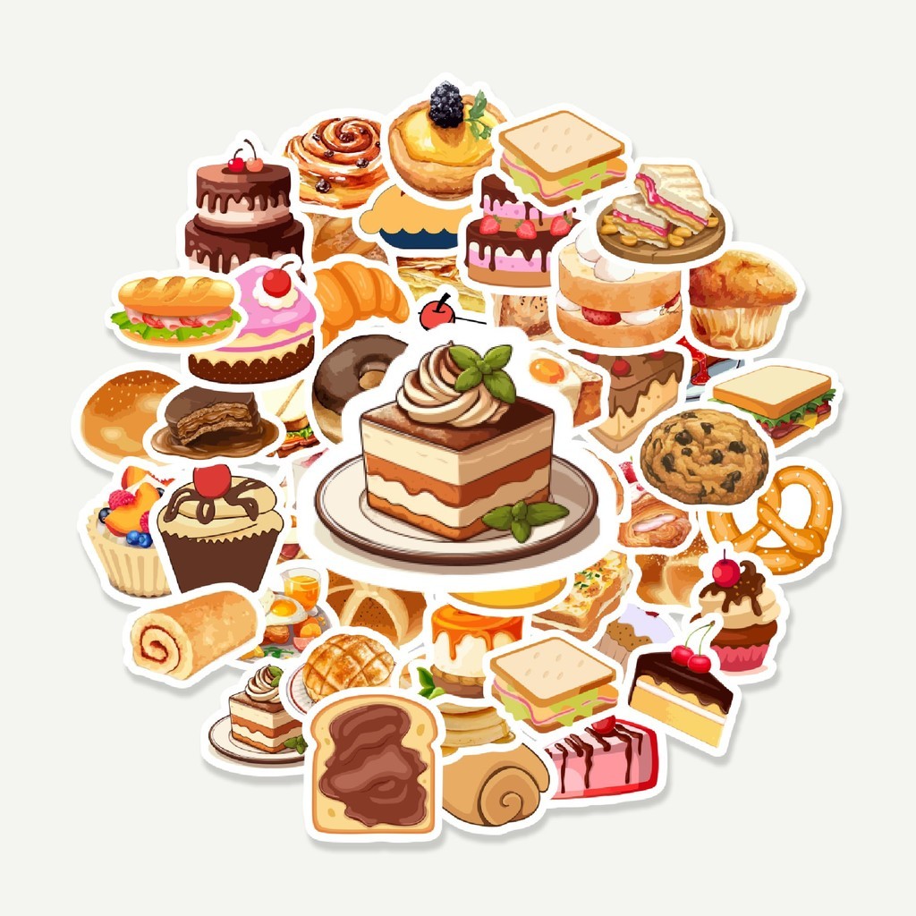 

Sticker Pack Stiker Dessert Kue Makanan Manis | Sticker TUMBLR | Stiker LAPTOP KOPER HELM