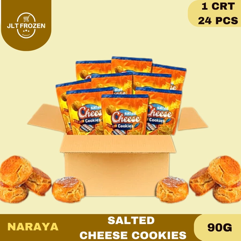 

Naraya Salted Cheese Cookies 1 Karton 24 PACK / Kue Keju / Biskuit / Kukis Keju Asin Kemasan 90g