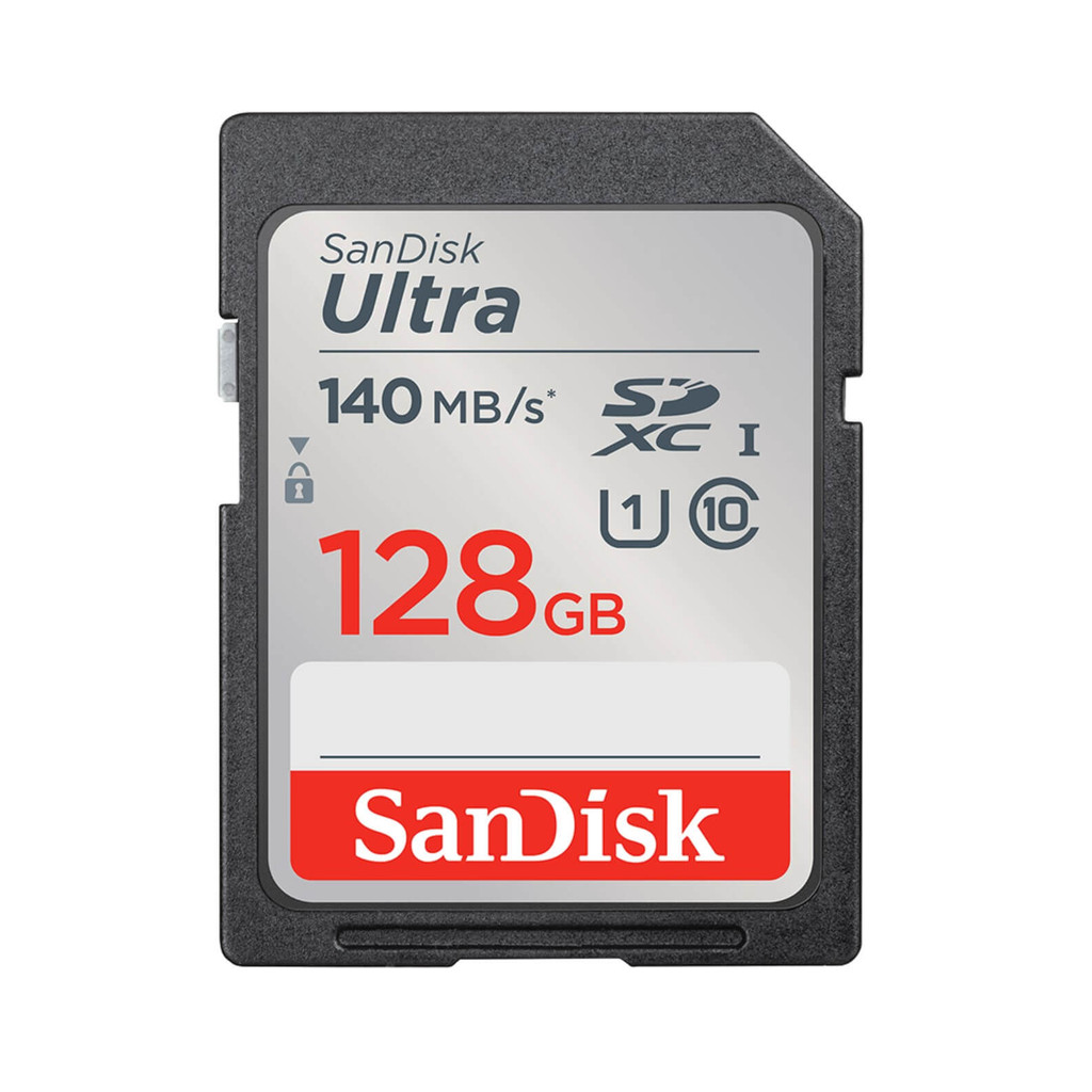 SanDisk Ultra SDXC Card 128GB 140MB/s Class 10 UHS-I - (SDSDUNB-128G-GN6IN)