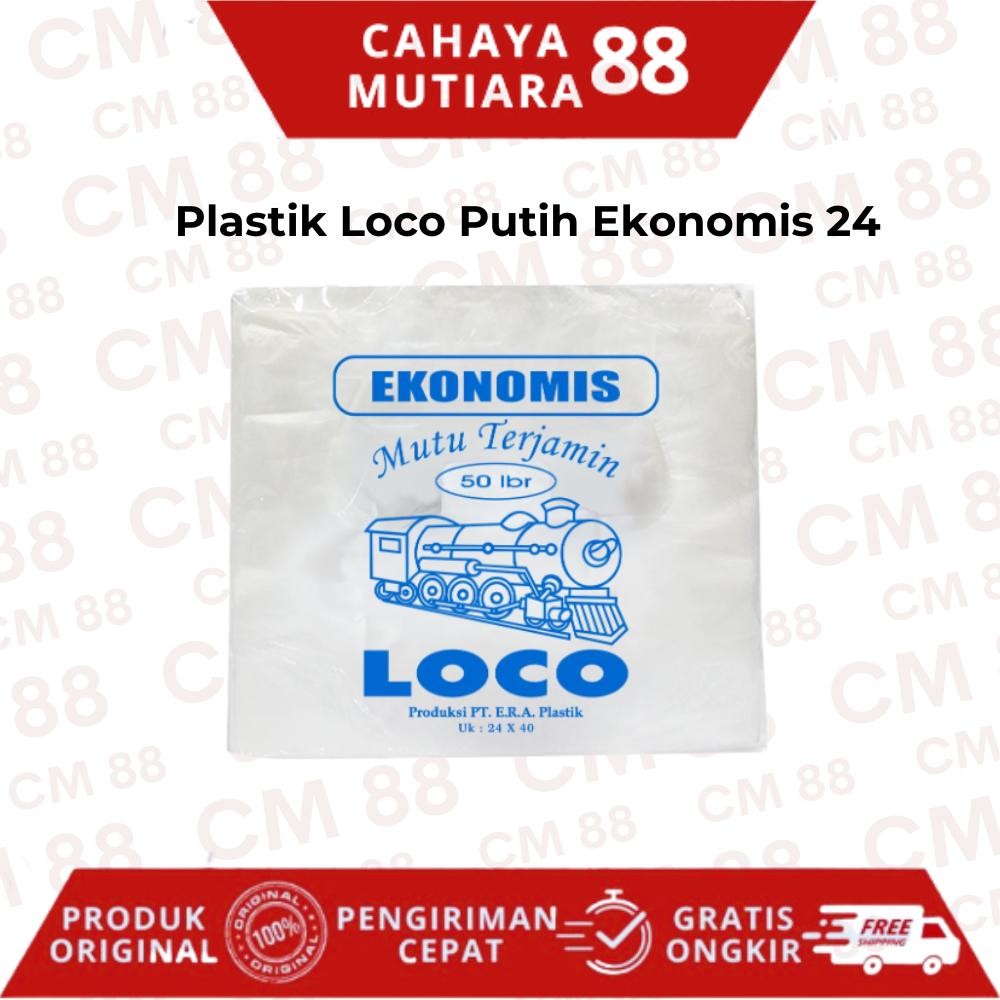 

Kantong Plastil/Kresek/Plastic Bag Putih Tipis Ekonomis 24 Loco (Pak)