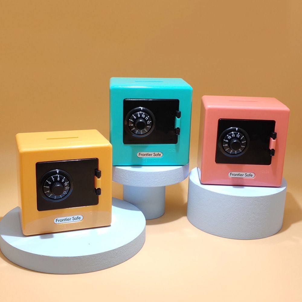 

Mini Kids ATM Rotating Password Birthday Gift Toys Automatic Deposit Banknote Money Box Coin Bank Cash storage Box Piggy Bank
