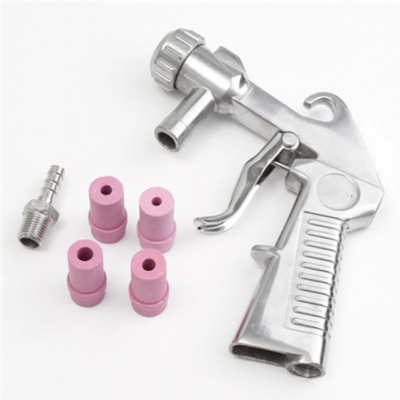 

Durable Air Sand Blasting Gun kit Sandblaster kit Sandblasting Blast Gun+3 Nozzles+Connector+Tube Derusting Tool Kit