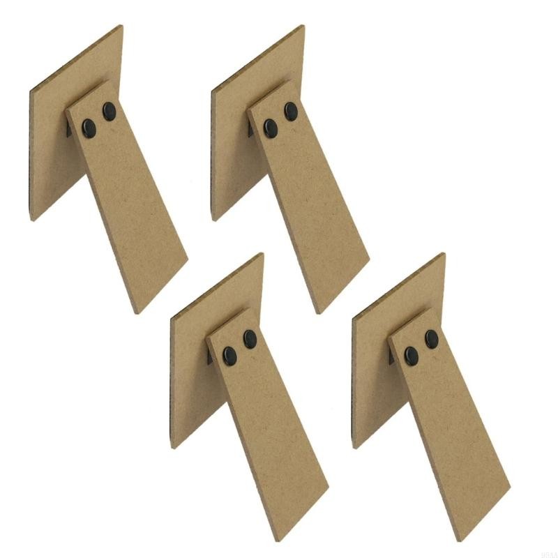 

4pcs Wooden Frame Easel Backs Photo Frame Stand for Simple Setups and Elegant Presentation in Various Setting 95AA