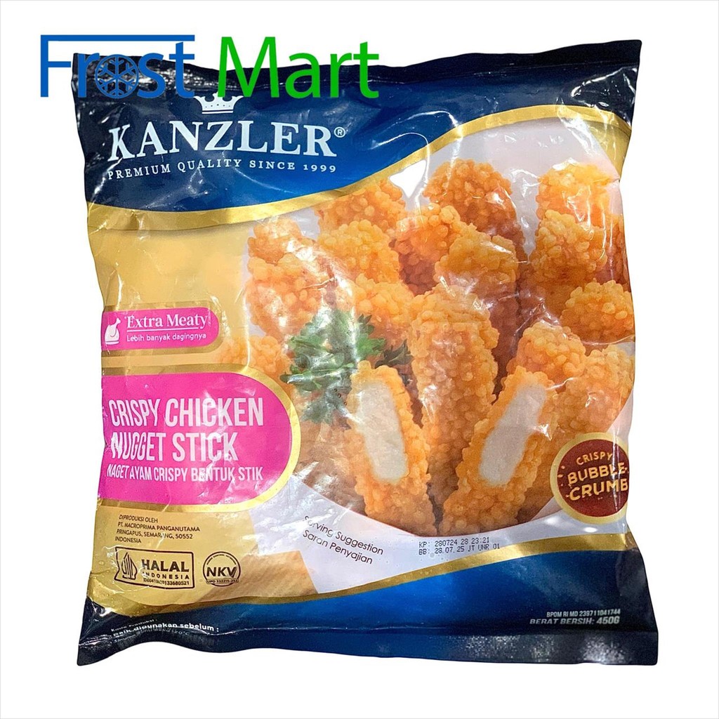 

Kanzler Crispy Chicken Nugget Stick 450Gr Nugget Ayam Stik