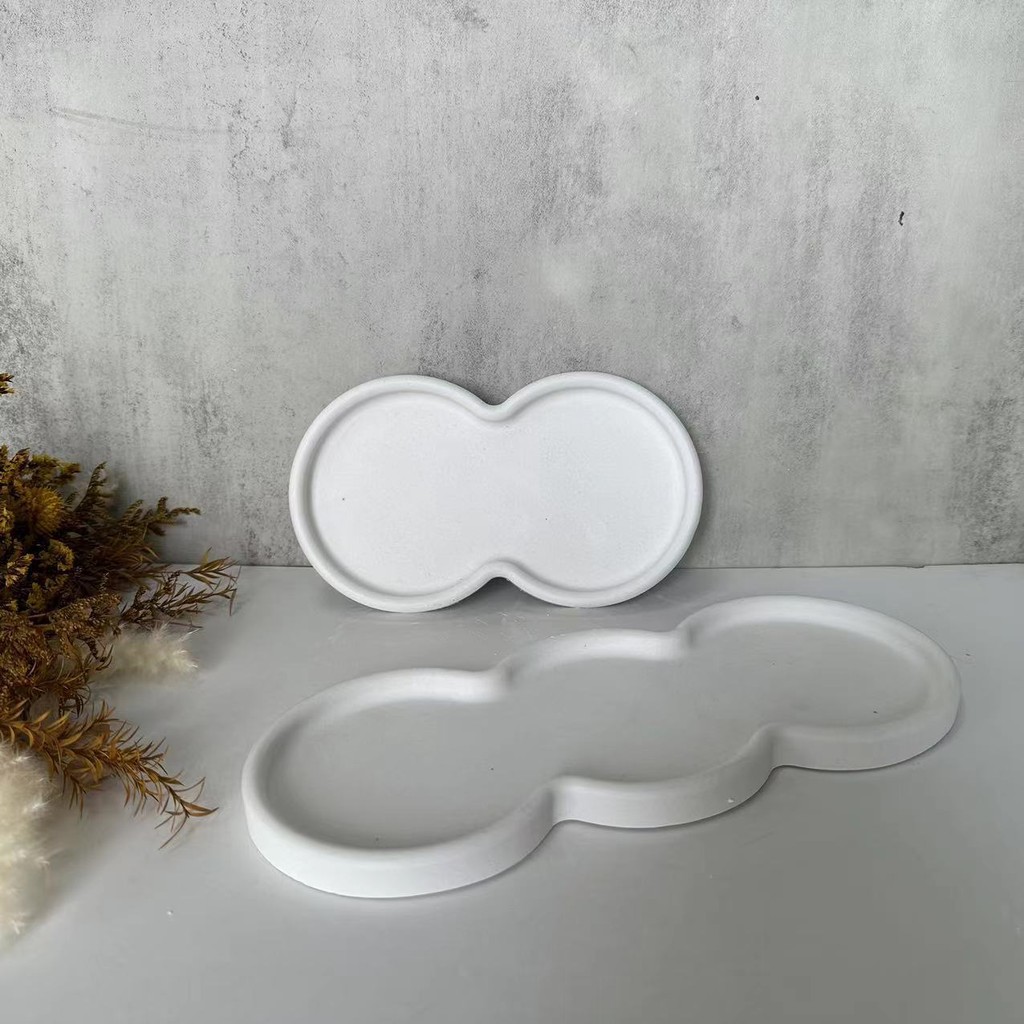 

Concrete Triple Circular Plate Silicone Mold DIY Gypsum Cement Circular Plate Silicone Mold