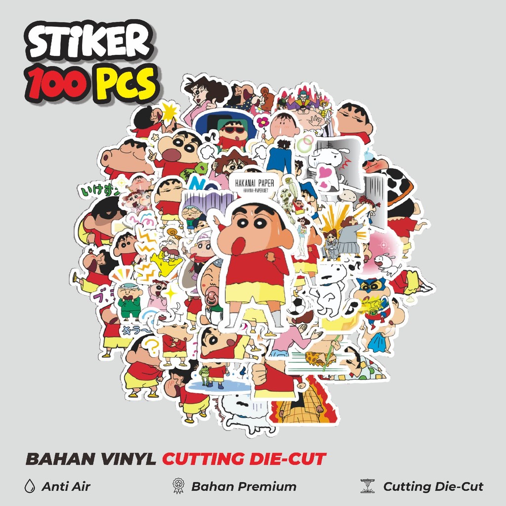 

Terbaru! 50 pcs Stiker Kartun Crayon Shin-chan v2 Dekorasi Lucu Kreatif untuk Notebook, Skateboard, HP