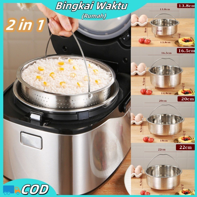 304 Keranjang Kukus Stainless Steel / Atakan Kukusan Keranjang ​Kukus ​Nasi Steamer Basket Stainless