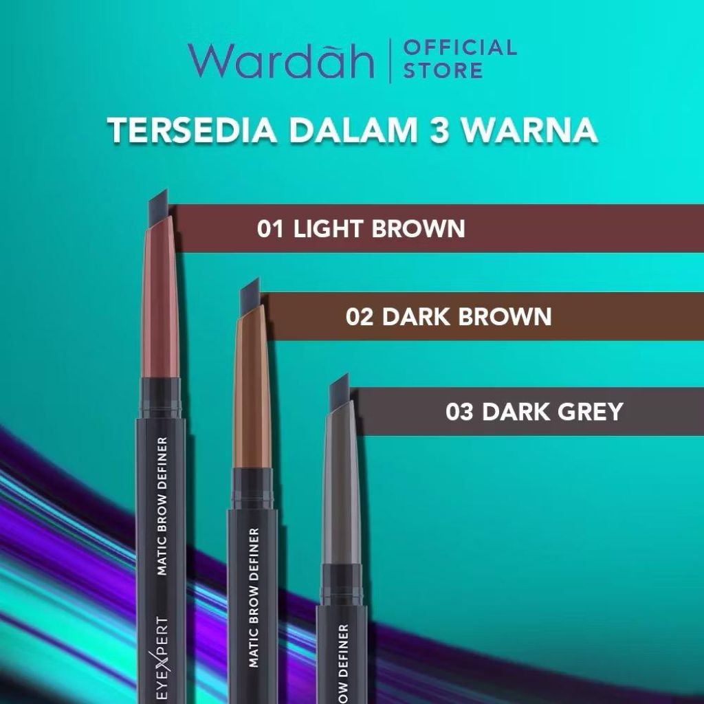 WARDAH EyeXpert Matic Brow Definer Waterproof - Pensil Alis Matic Putar Wardah Waterproof