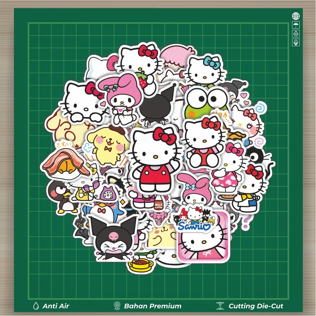 

HOT 50 PCS STIKER Stiker Kartun Sanrio Versi 2 Stiker Fashion Cars Decal Dingin Kartu Album Custom Vinyl Anti Air- Sticker Aesthetic Buku Journal Koper Casing HP Tablet Laptop Helm Motor Botol Minum