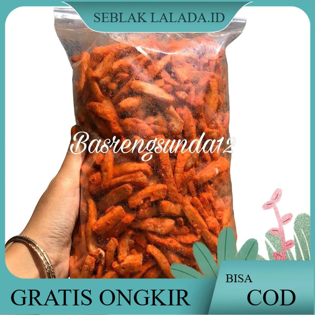 

Basreng Balado isi 500 gram cemilan instan Pedas Food Snacks Goreng