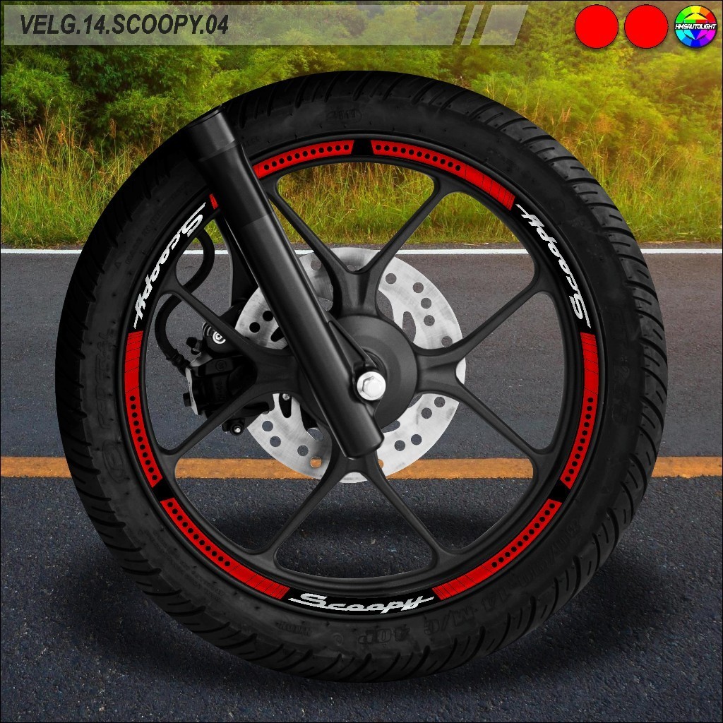 STICKER VARIASI VELG MOTOR RING 14 SEMUA TYPE SCOOPY