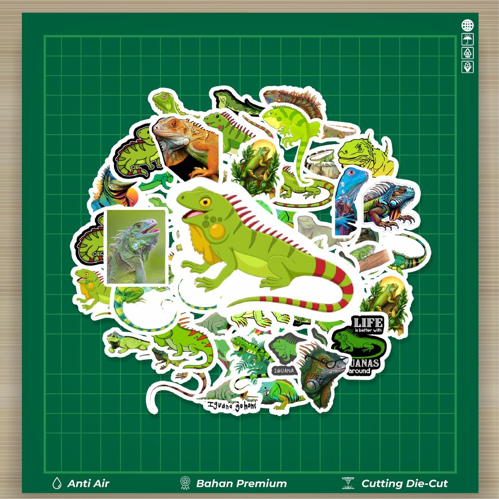 

HOT 50 PCS STIKER Stiker Hewan Iguana Stiker Fashion Cars Decal Dingin Kartu Album Custom Vinyl Anti Air- Sticker Aesthetic Buku Journal Koper Casing HP Tablet Laptop Helm Motor Botol Minum