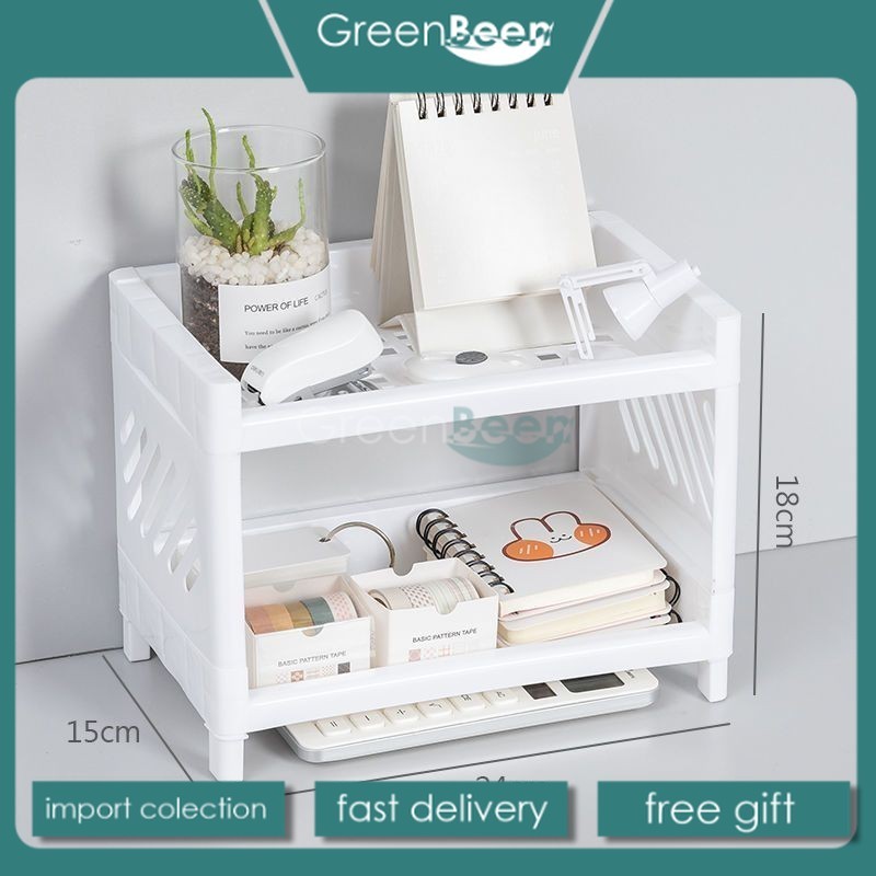 Rak Serbaguna Portable Meja Kosmetik Mini/Rak Meja Kecil Multifungsi/ Rak Dapur Rak Kamar Mandi - GR