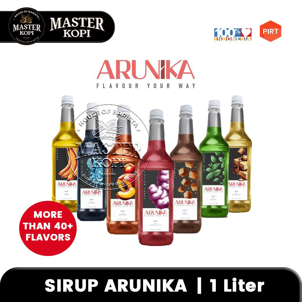 

Sirup Arunika Premium Syrup Botol 1 Liter for Coffee Cocktail Mocktail Drinks Minuman