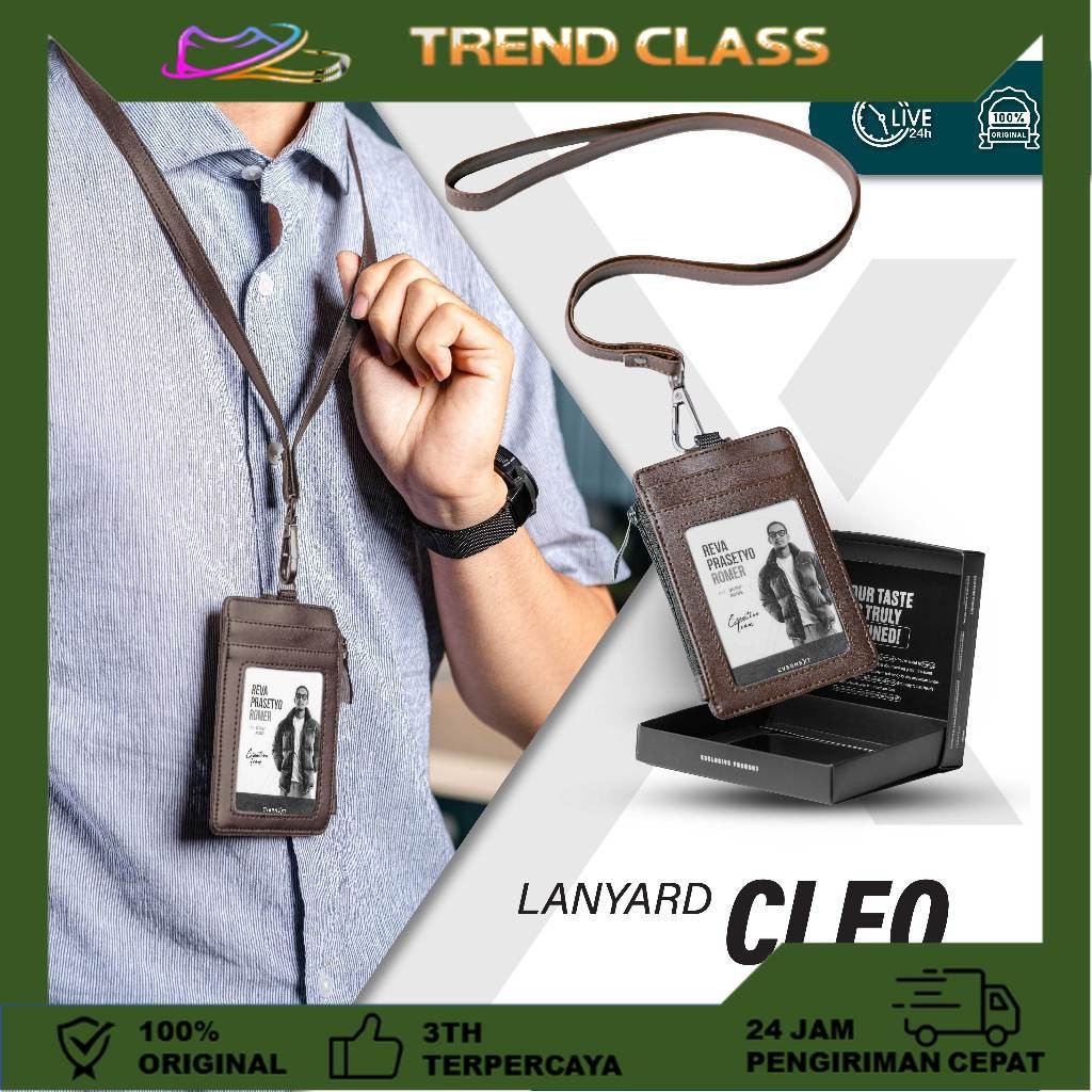 

Lanyard Kartu ID Card Holder Name Tag Kantor Tas Kalung Dompet Kartu Gantung Cleo by Evernext [Trend Class]