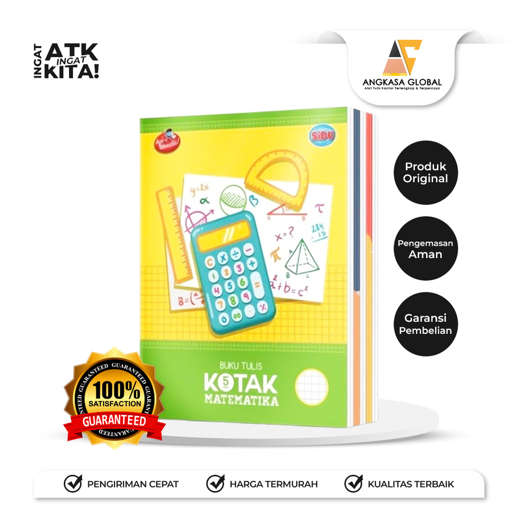 

SIDU BUKU TULIS KOTAK-KOTAK 5mm 38LEMBAR (1PACK/ 10BUKU)