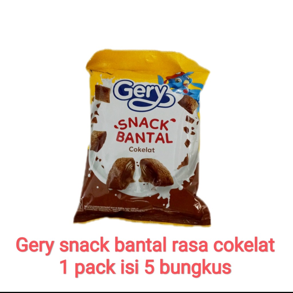 

gery snack bantal cokelat eceran 2500 | pack isi 5 bks