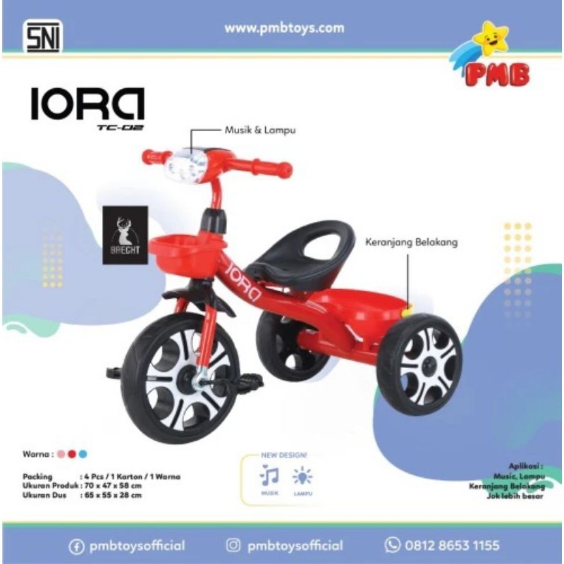 Sepeda Anak Roda 3 PMB Iora TC-02