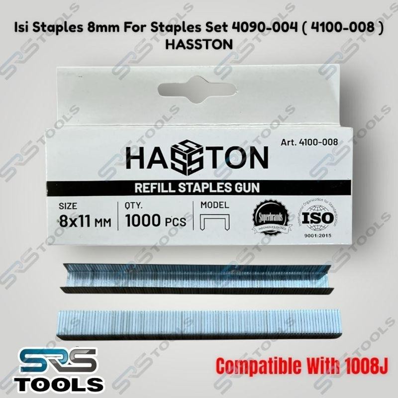 

HASSTON 4100-008 Refill Staples 8 mm For 4090-004 1008J / Isi Stapler 8mm x 11mm 1008 J Untuk Staples Set 3 in 1