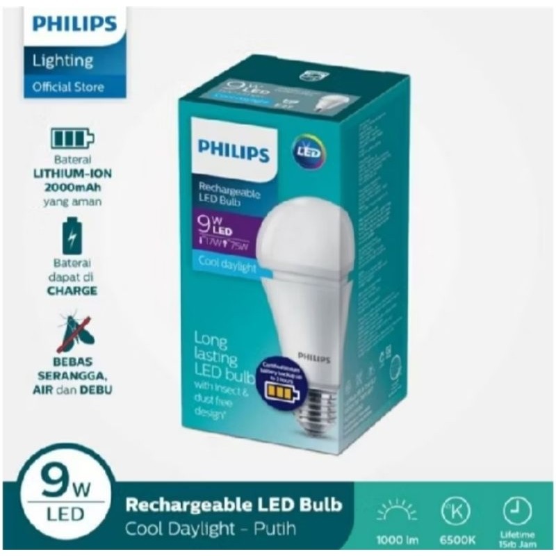 Lampu Emergency Philips 9W - 13W Lampu Darurat Putih