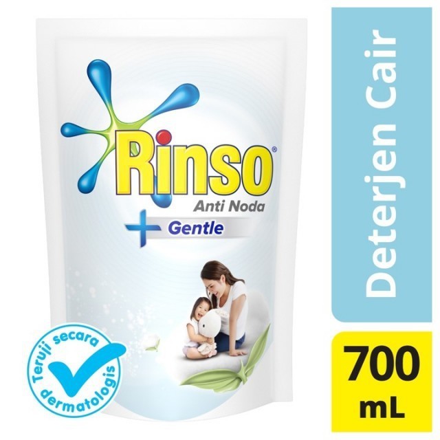 Rinso Gentle Deterjen Cair 700 ml - Perlindungan Dari Bakteri