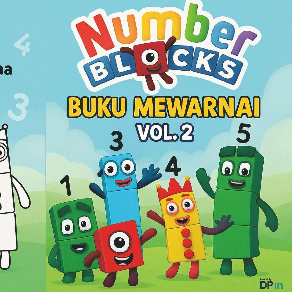 Numberblocks Buku Mewarnai Anak Vol 2 Edisi Numberblocks 20 Lembar A4 A5 Kualitas Bagus Untuk PAUD T